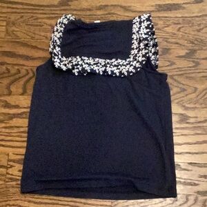 Crewcuts Navy Top with White Accents